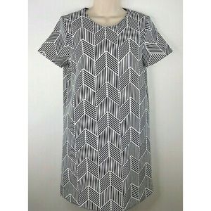 Zara Basic Chevron shift dress